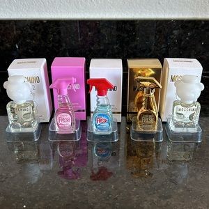 MOSCHINO Miniature 5 piece Collection 0.17 oz eau de parfum and eau de toilette